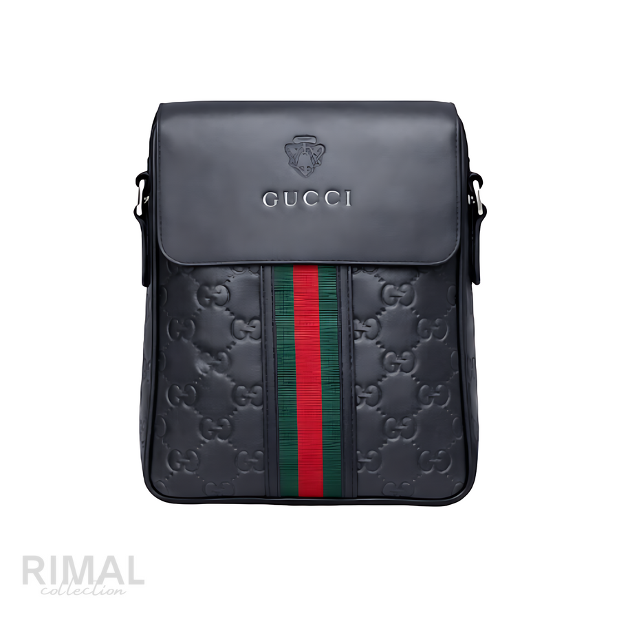 Gucci Bag GG Supreme Crocodile Black
