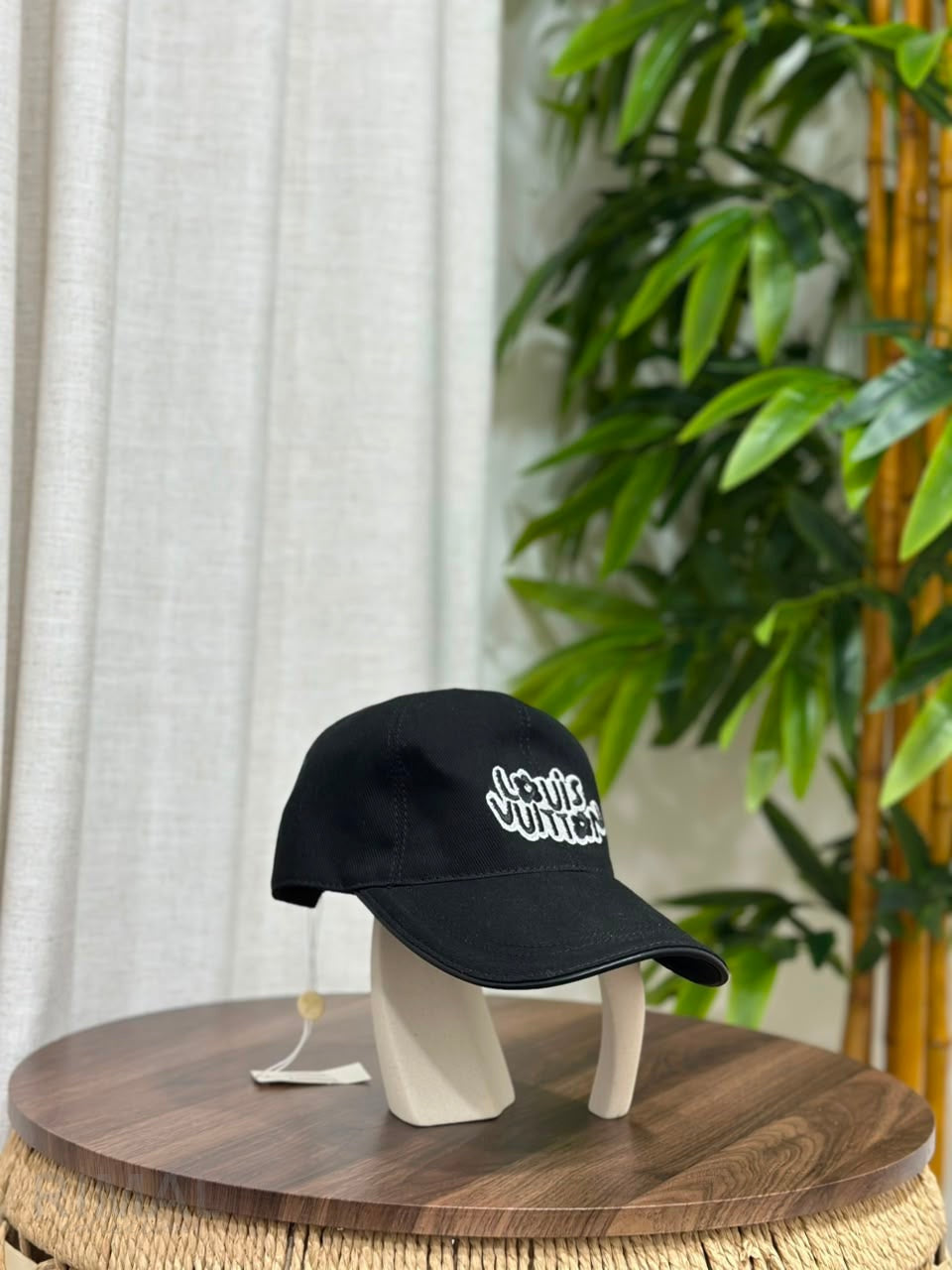 Louis Vuitton | x Nigo Black Cotton Embroidered LV Squared Baseball Cap - View 5