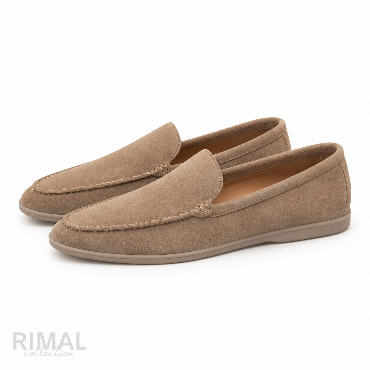 Loro Piana Summer Walk Suede Loafers – Warm Taupe - View 6