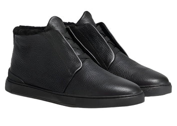 Zegna Triple Stitch Black Sneaker - Edition 5 | Men