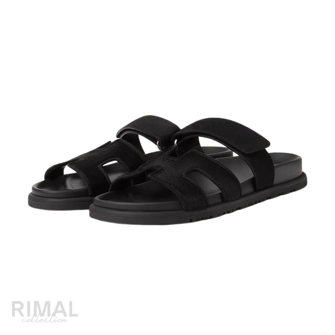 Hermès | Chypre Sandals Noir - View 3
