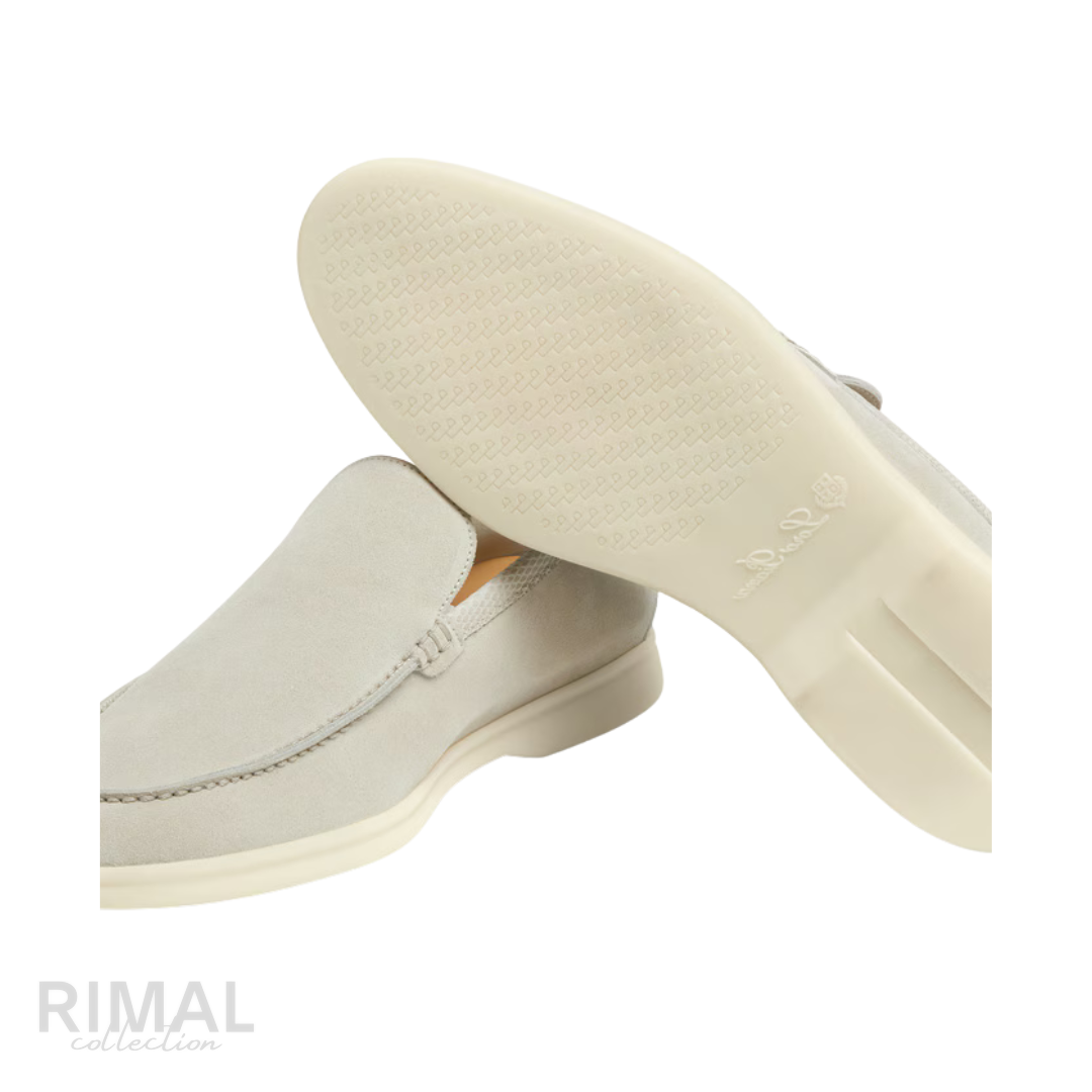 Loro Piana Suede Loafers – Pearl - View 4