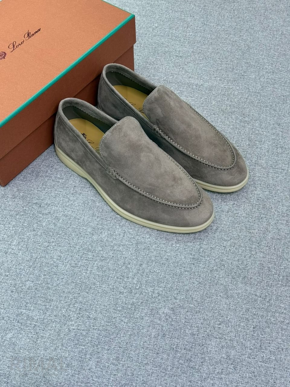Loro Piana Summer Walk Loafers – Grey - View 3