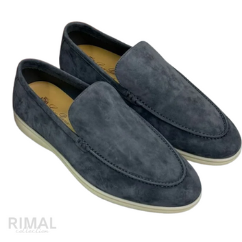 Loro Piana Summer Walk Loafers – Dark Grey - View 2