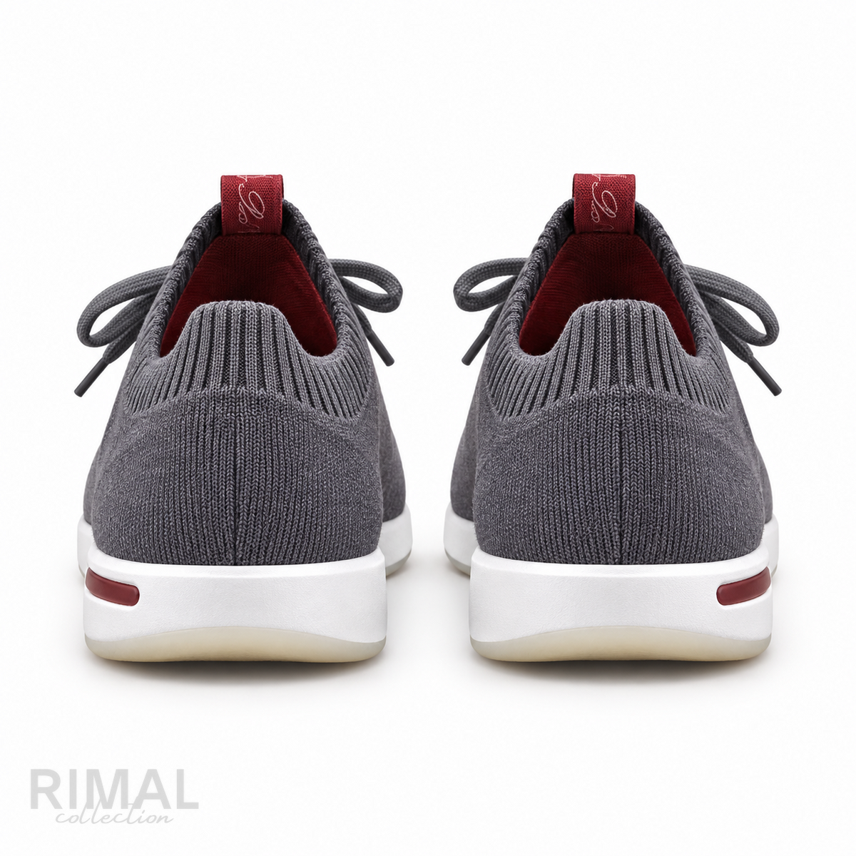 Men’s Charcoal-Grey Sock-Knit Sneakers - View 1