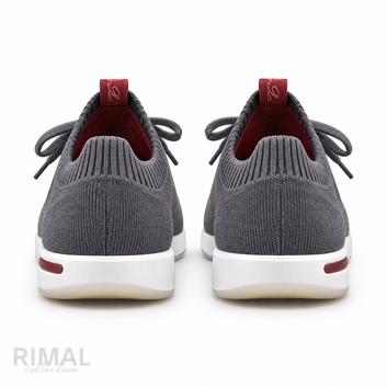 Men’s Charcoal-Grey Sock-Knit Sneakers - View 1