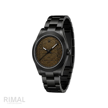 Rolex Milgauss Arabic Gold Dial Matte Black Watch - image 2