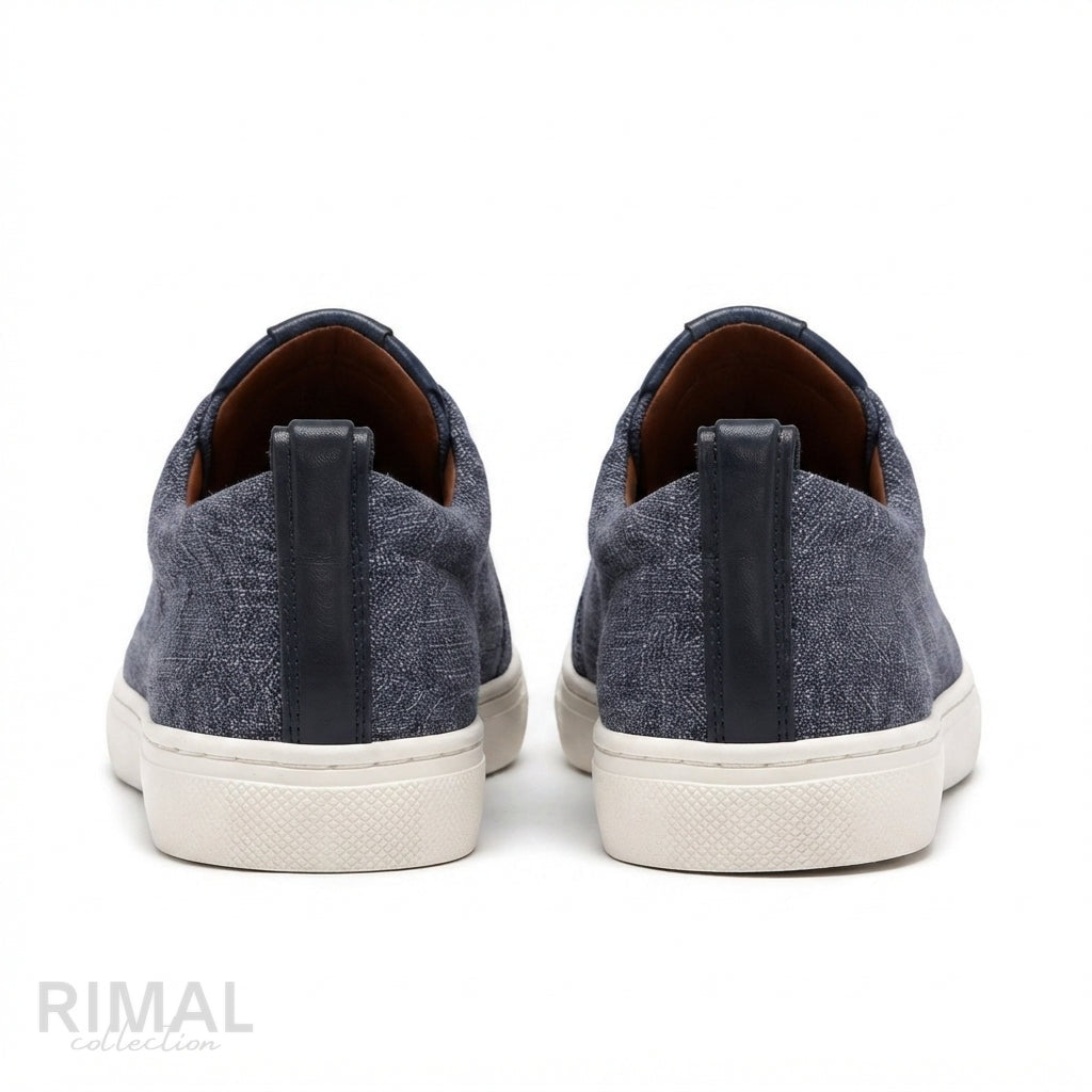 Zegna Triple Stitch Sneakers – Denim - View 1