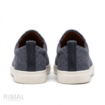 Zegna Triple Stitch Sneakers – Denim - View 1