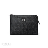 Hermès Bag | Black Embossed Pouch