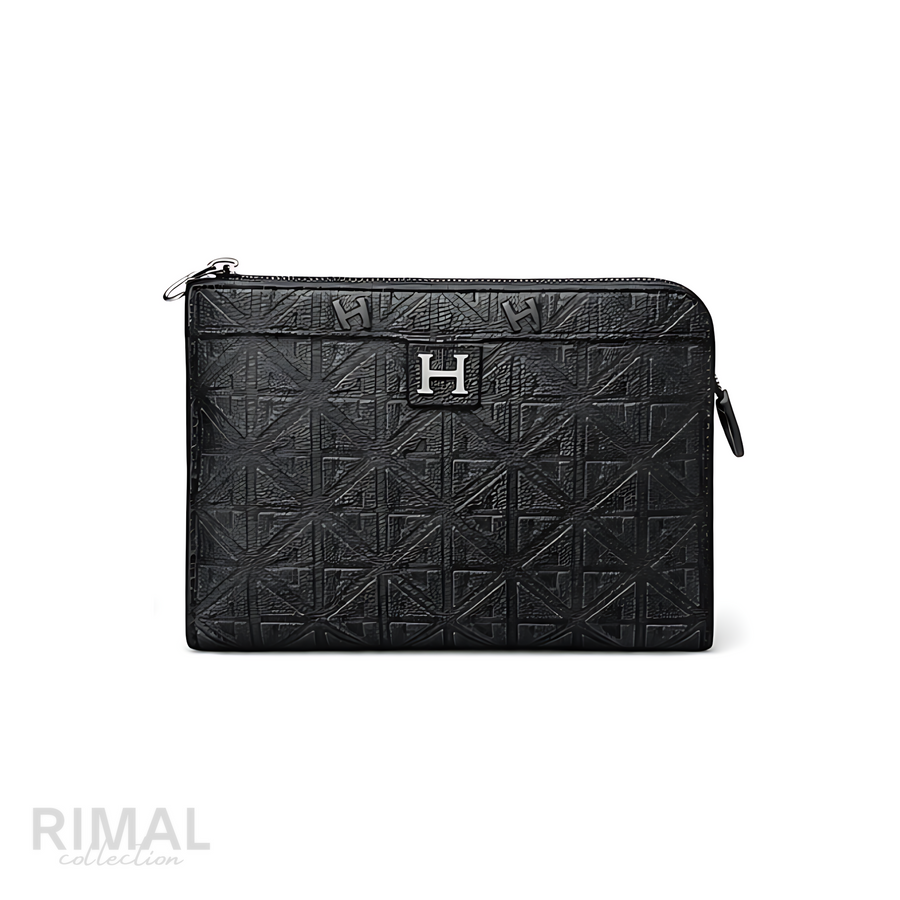 Hermès Bag | Black Embossed Pouch
