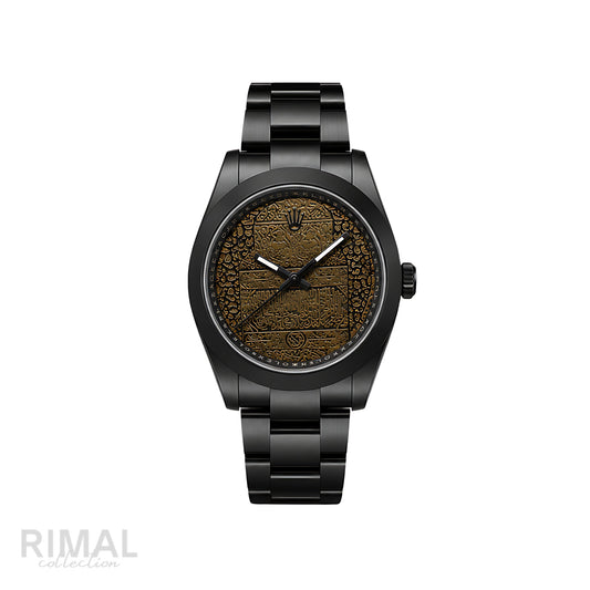 Rolex Milgauss Arabic Gold Dial Matte Black Watch - image 1