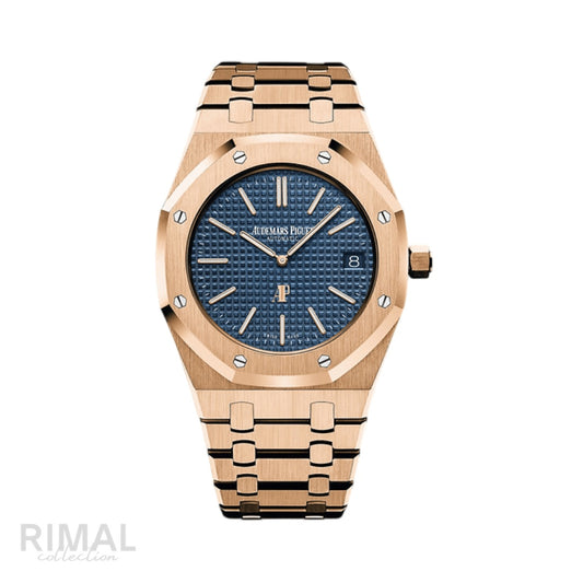 Audemars Piguet | Royal Oak Rose Gold Blue Dial - Free & Fast UAE Shipping