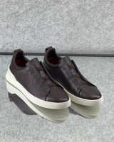 Zegna Footwear | Triple Stitch Mocha Brown