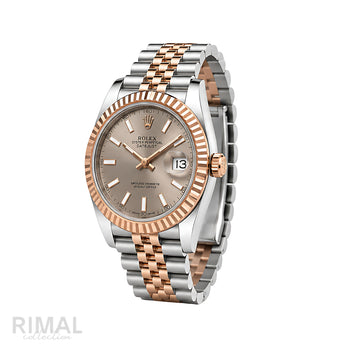 Rolex Datejust Sundust Dial Two Tone Rose Gold Watch - image 2