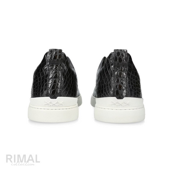 Zegna | Black Crocodile Leather Triple Stitch - View 2