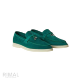 Loro Piana Summer Charms Loafers – Forest Leaves