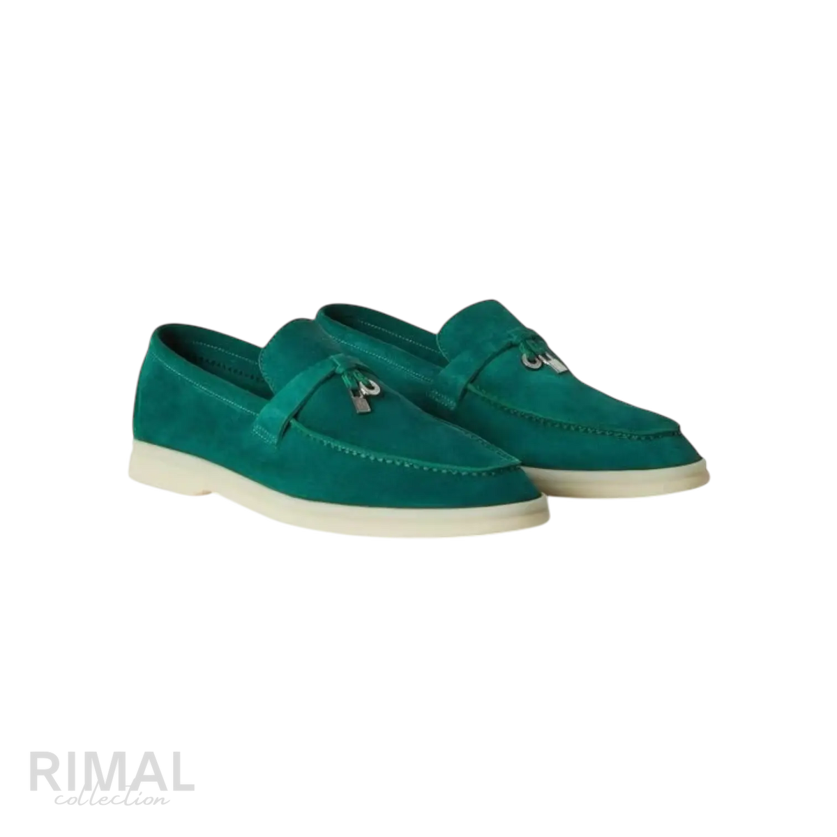 Loro Piana Summer Charms Loafers – Forest Leaves - View 1
