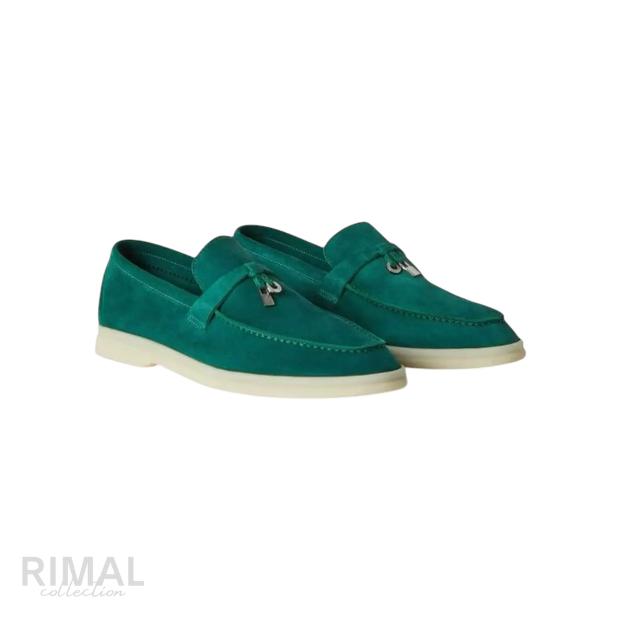 Loro Piana Summer Charms Loafers – Forest Leaves