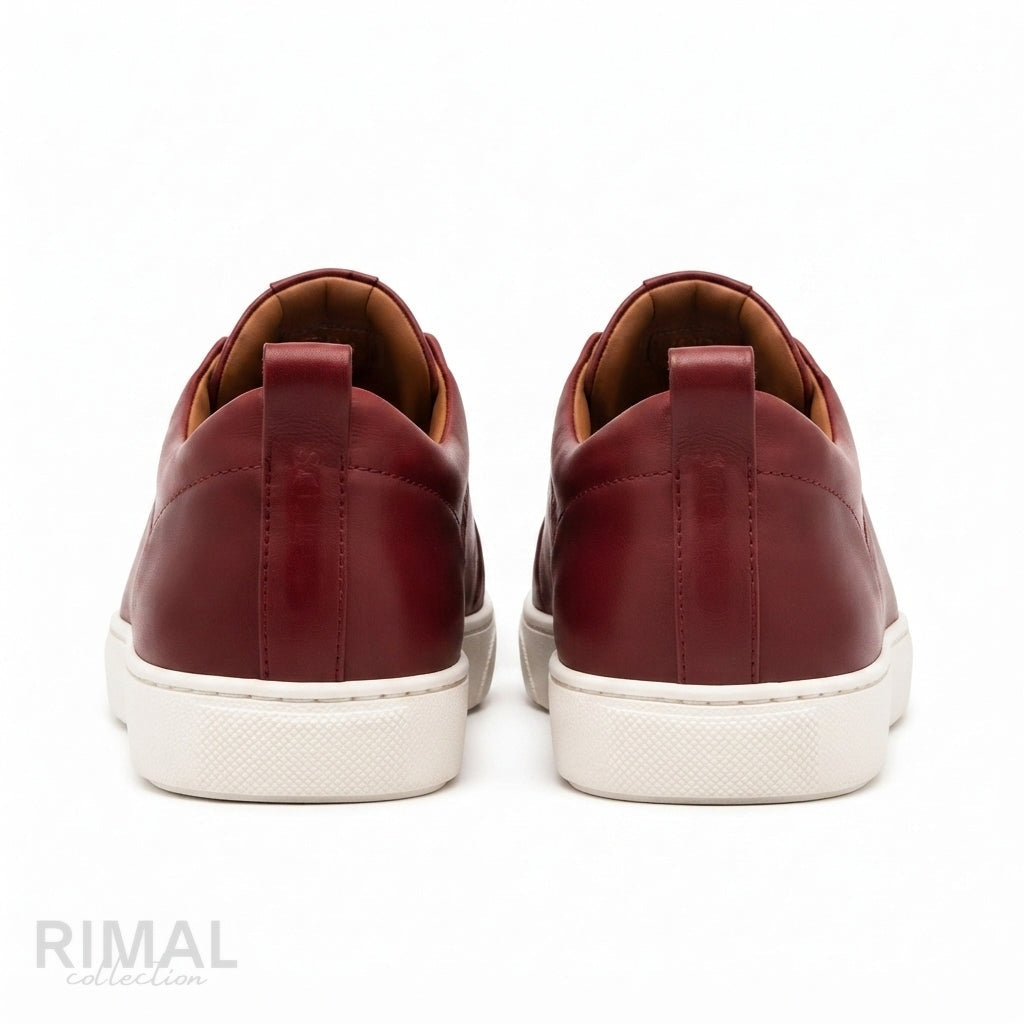 Zegna Triple Stitch Sneakers – Burgundy Leather - View 2