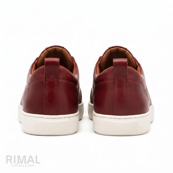 Zegna Triple Stitch Sneakers – Burgundy Leather - View 2