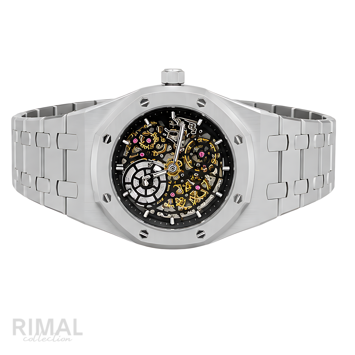 Audemars Piguet White Skeleton Dial Silver Watch - image 3