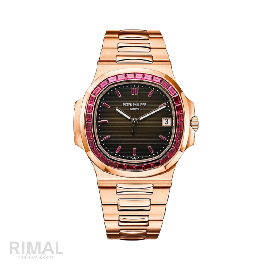 Patek Philippe Nautilus Watch - Rose Gold Bezel 5723