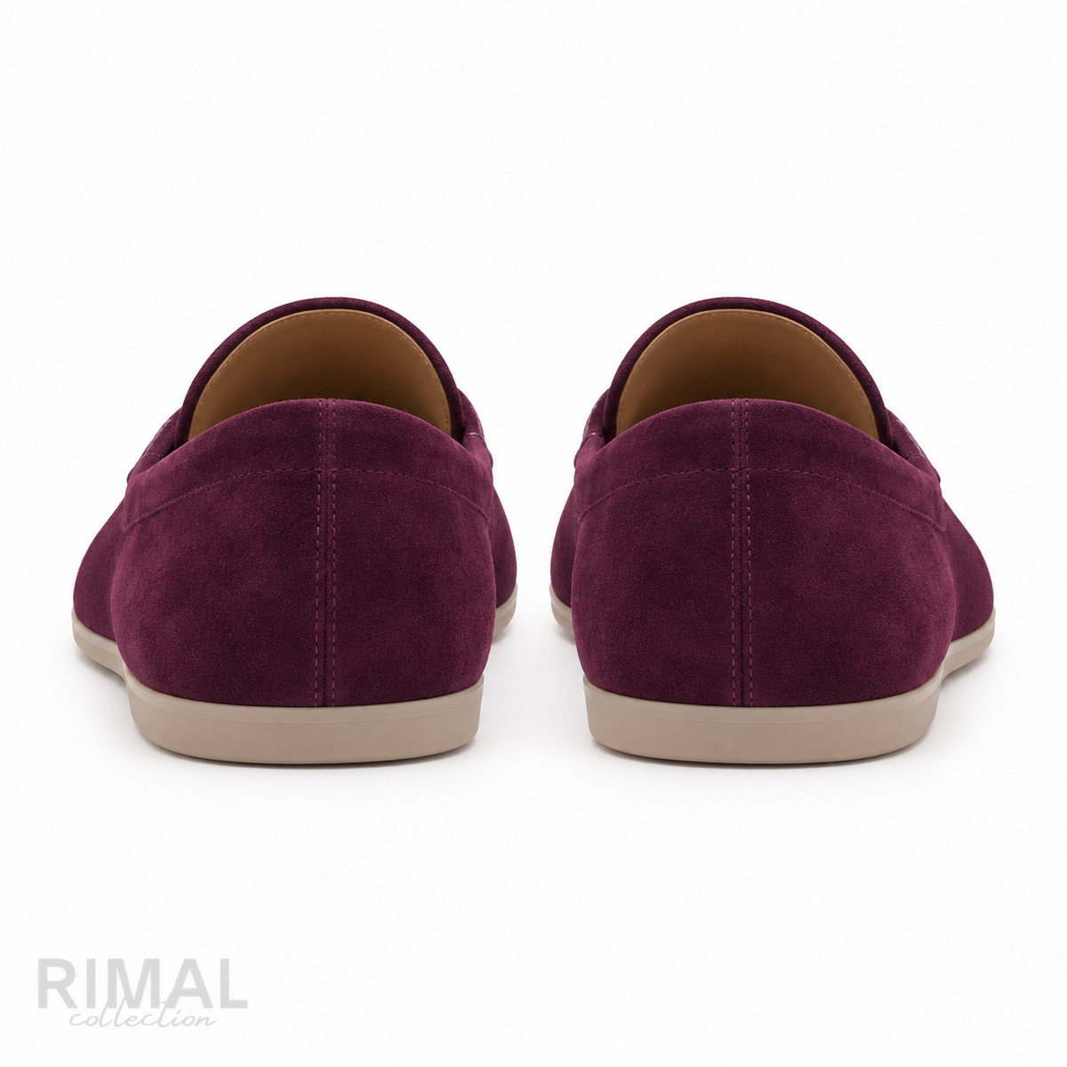 Loro Piana Summer Walk Suede Loafers – Burgundy Plum - View 2