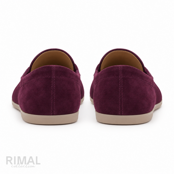 Loro Piana Summer Walk Suede Loafers – Burgundy Plum - View 2