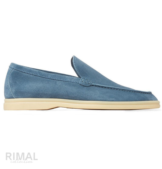 Loro Piana Summer Walk Loafers – Light Blue - View 1