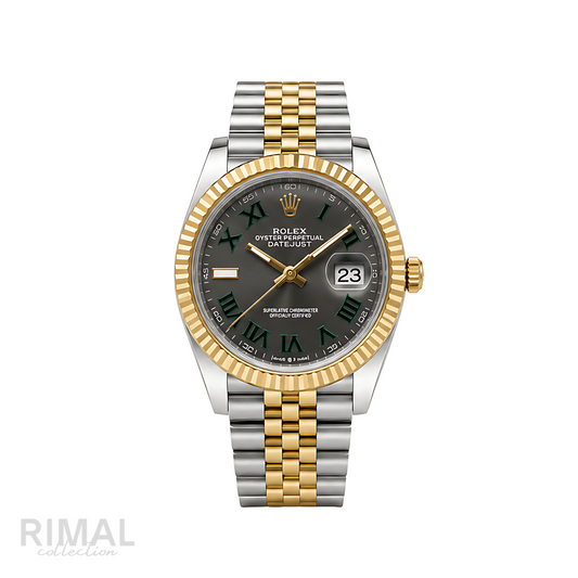 Rolex Datejust Wimbledon Dial Two Tone Silver Gold Watch - image 1