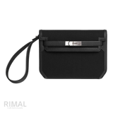 Hermès Depeche 25 Pouch – Noir / Noir