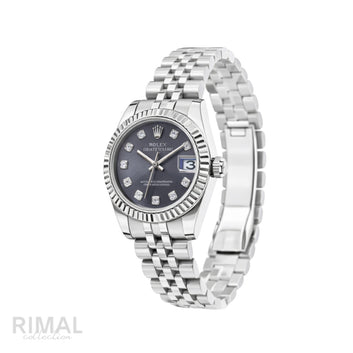 Rolex Datejust Oystersteel Purple Dial Watch