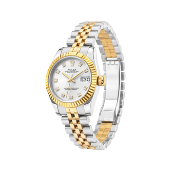 Rolex Rolex Datejust Silver&Gold-White Dial Watch