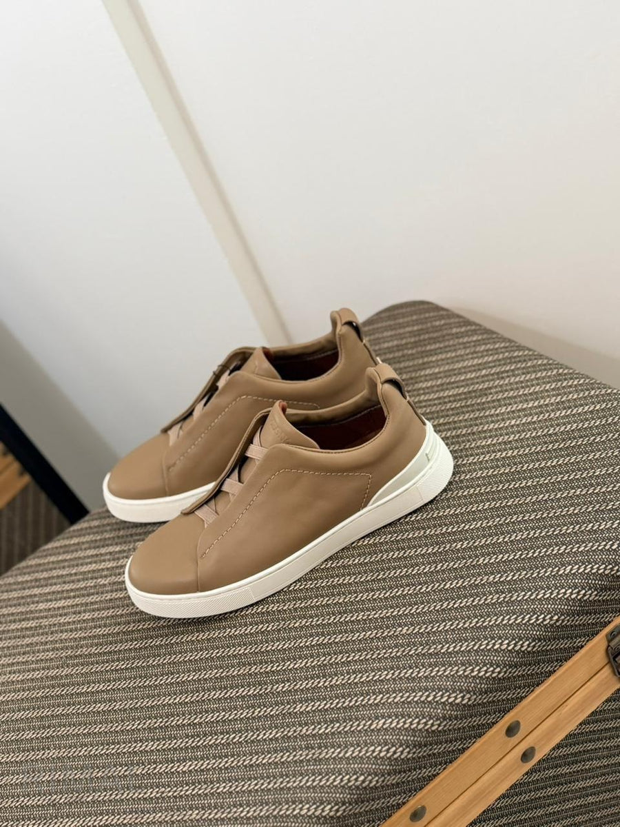 Zegna Footwear | Triple Stitch Camel