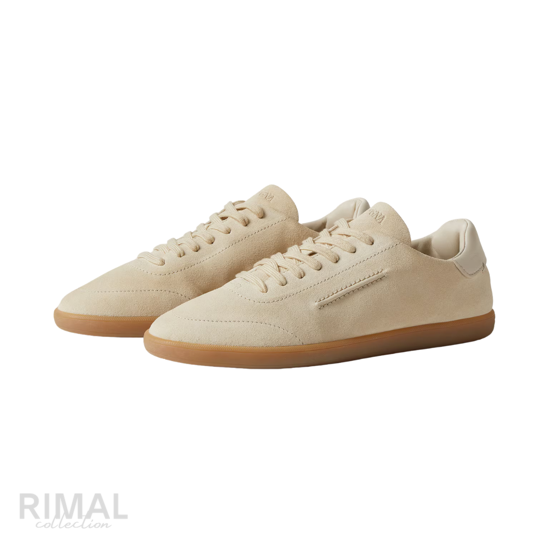 Zegna Suede Sneakers – White - View 3