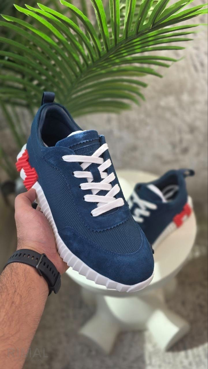 Hermès | Bouncing Sneakers Ocean Blue - View 5