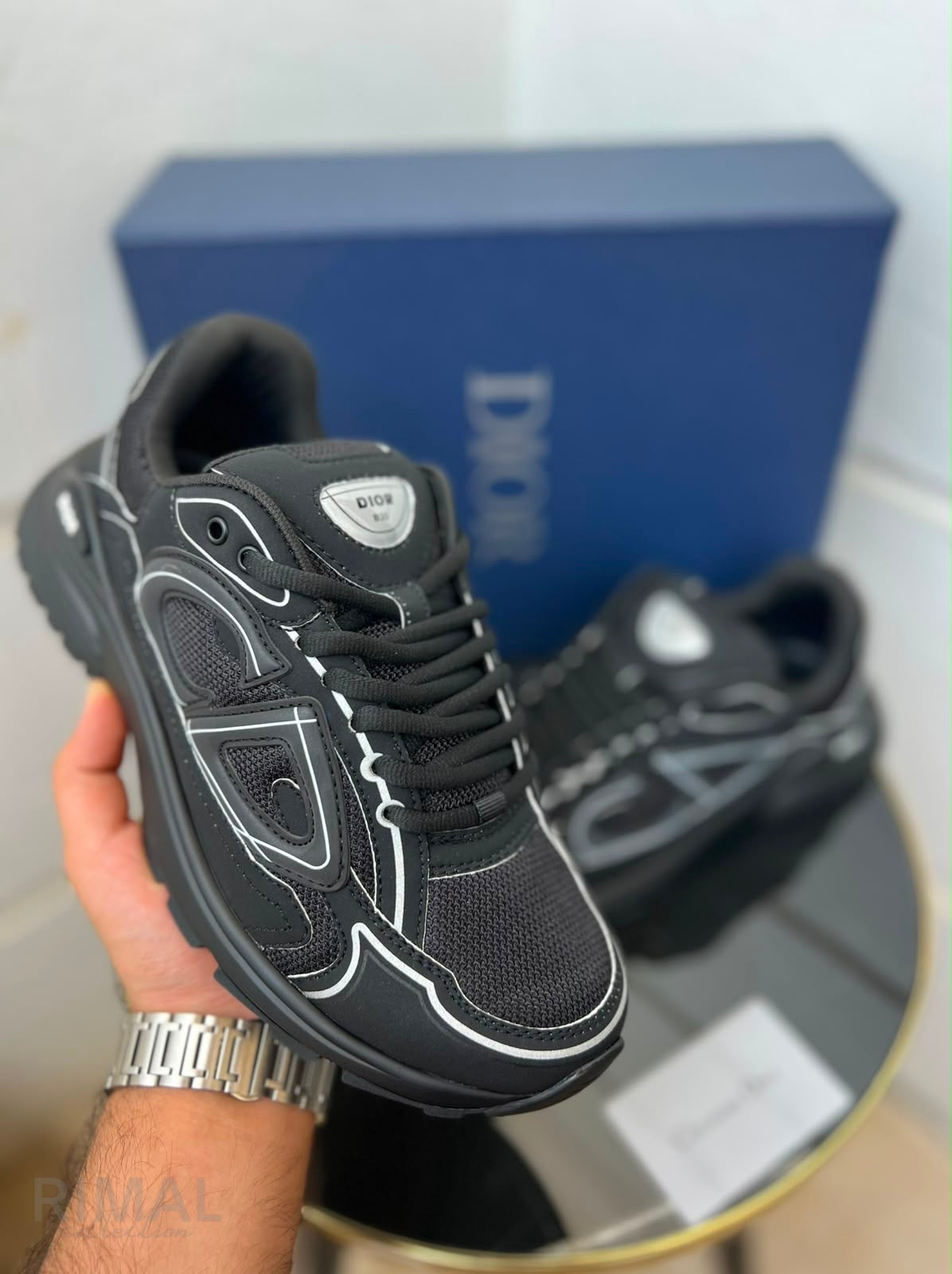 Dior B30 Sneakers – Black Mesh - View 5