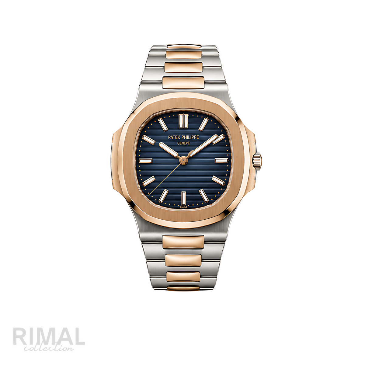 Patek Philippe Nautilus 5711 Blue Dial Two Tone Silver Rose Gold Watch - image 1
