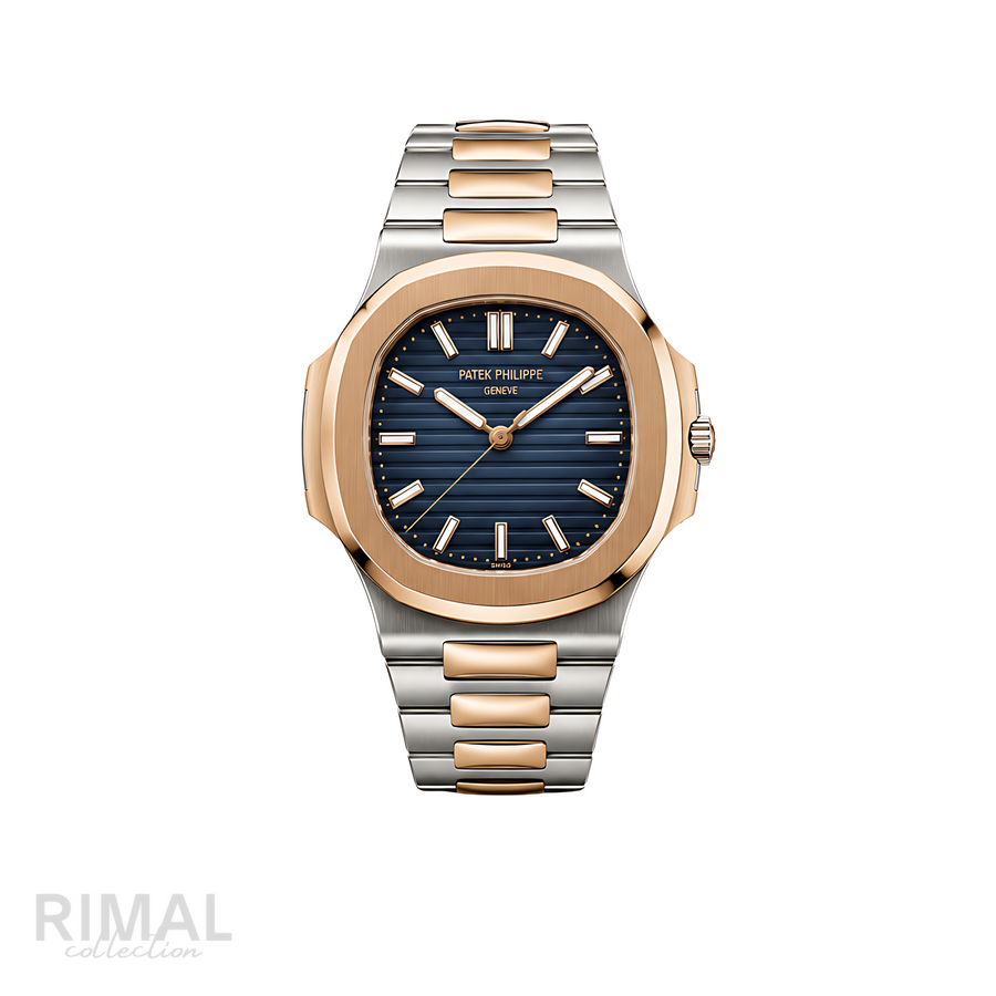 Patek Philippe Watch | Nautilus 5711 Blue Dial Two Tone Silver Rose Gold