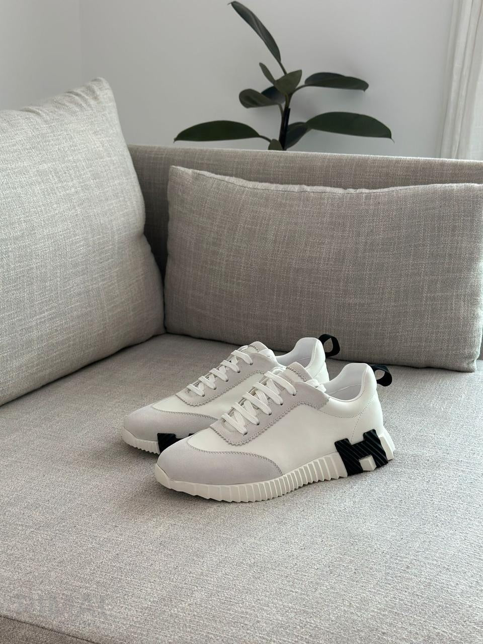 Hermès | H-Strata Leather Sneakers – Product Image 1