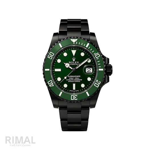 Rolex Submariner Date Green Dial Green Bezel Black Watch - image 1