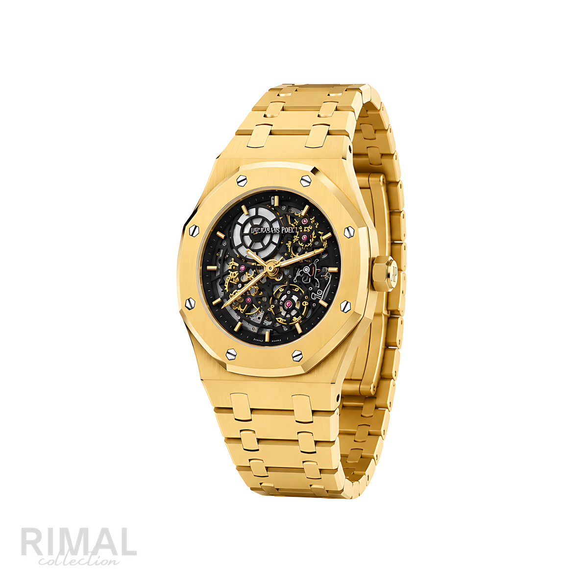 Audemars Piguet Royal Oak Double Balance Black Dial Wheel Skeleton Gold Watch - image 2
