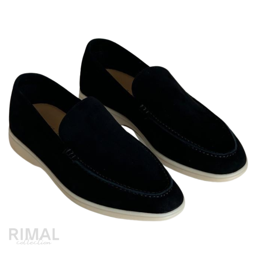Loro Piana Walk Suede Loafers Black Summer - View 2
