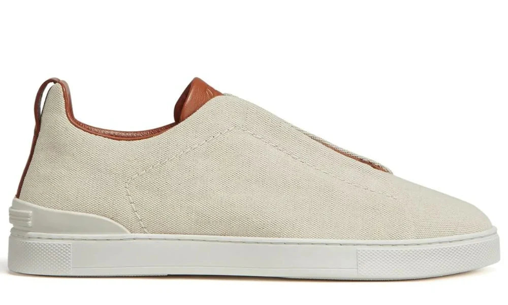 Zegna Triple Stitch Sneaker - Egg Shell | Men