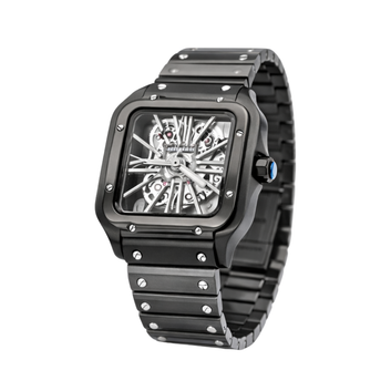 Cartier Santos de Cartier Skeleton Large Black Steel Watch