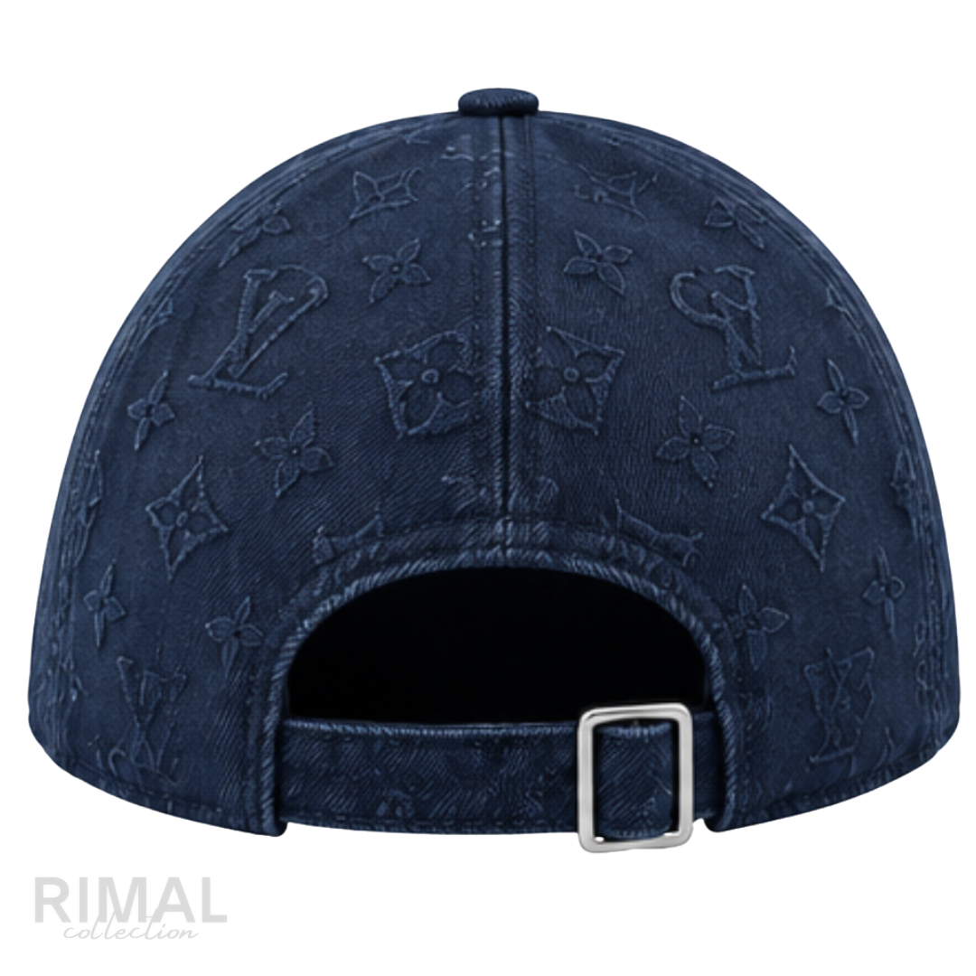 Louis Vuitton | Indigo Navy Washed Monogram Ghost Denim Baseball Cap - View 3
