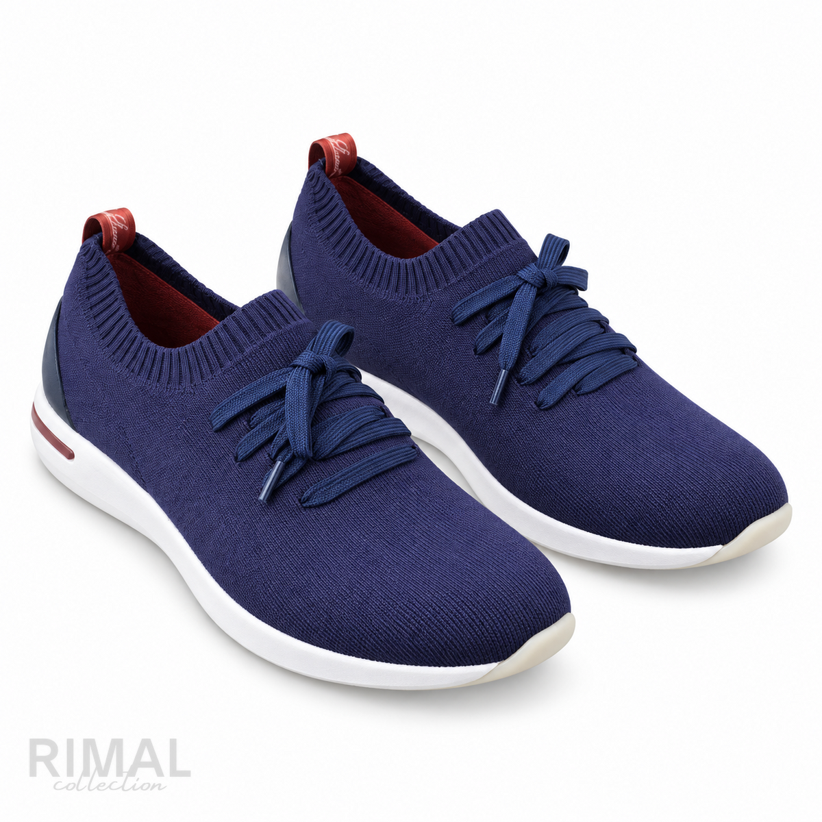 Loro Piana 360 LP Lady Flexy Walk Sneakers in Wish Wool – Navy Blue - View 3