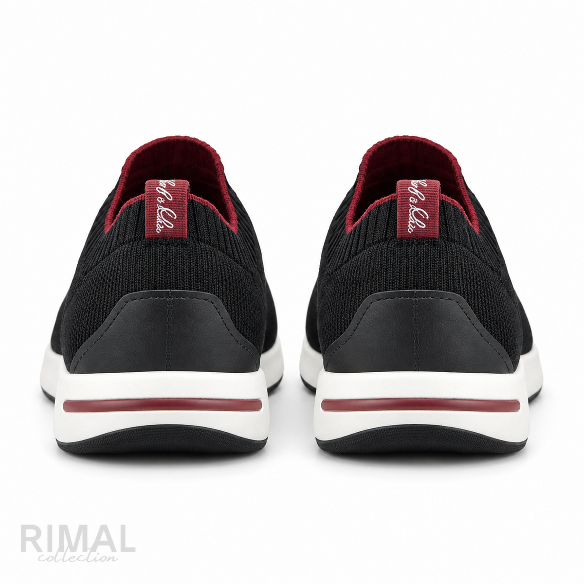 Loro Piana Knit Slip-On Sneakers – Black - View 2