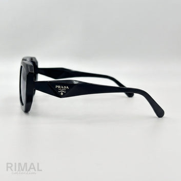 Prada Geometric Sunglasses Black - View 2